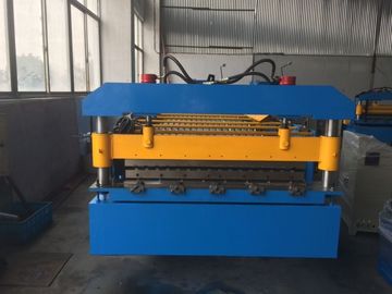 Manual Decoiler Roof Panel Roll Forming Machine 5.5kw Motor Power YX14-74-888