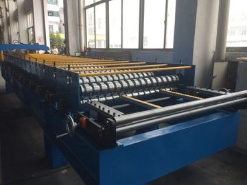 Manual Decoiler Roof Panel Roll Forming Machine 5.5kw Motor Power YX14-74-888