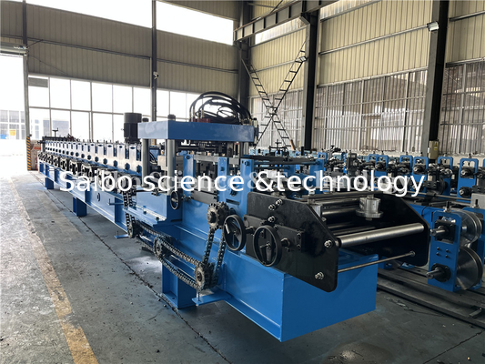 5T Hydraulic Decoiler Z Purlin Roll Forming Machine 24kw With PLC Control System