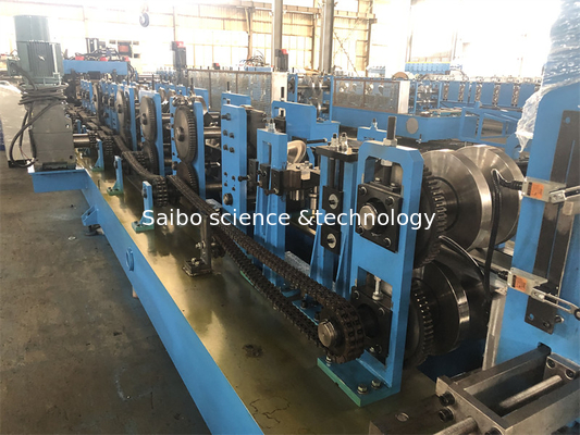 Automatic CZ Purlin Roll Forming Machine Chain Drive With PLC Control System
